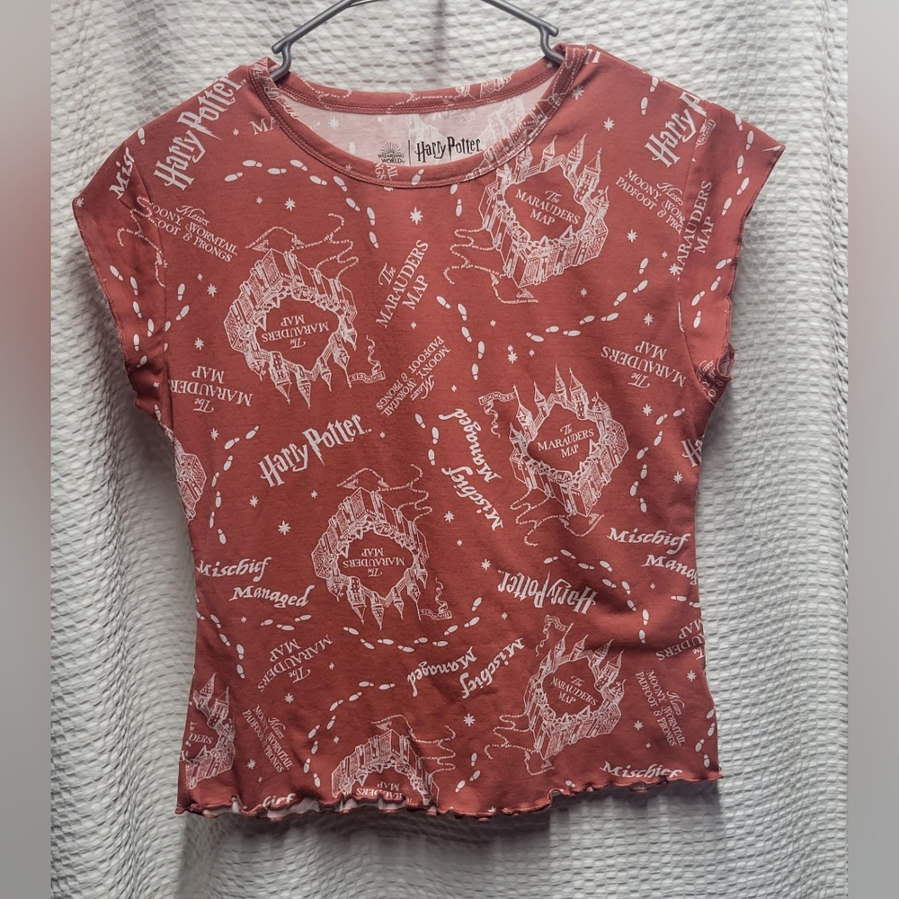 Harry Potter Mischief Managed Kids Tee - Rust Red
